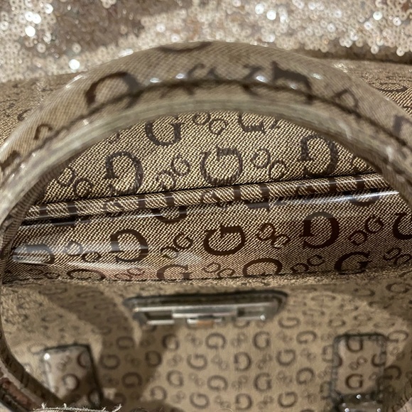 Guess - Tan Guess Logo Shoulder Bag - Picture 7 of 11
